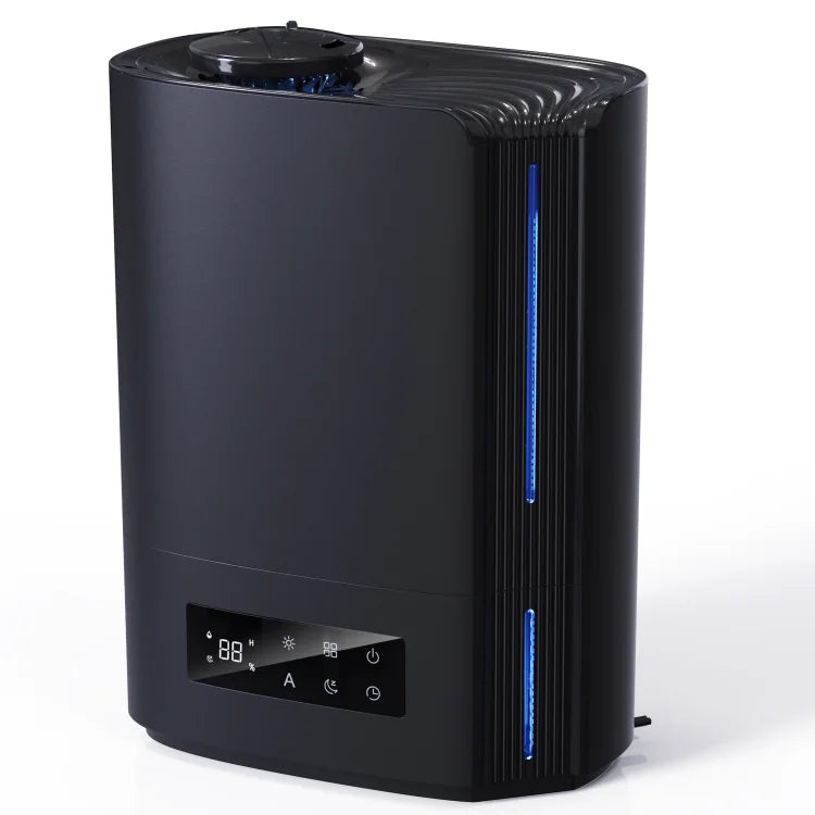 BREEZOME 6L Humidifiers MG07JS for Bedroom Large Room & Essential Oil Diffuser, Ultrasonic Top Fill Cool Mist Humidifiers for Baby, Plants, Nursery Last up to 60 Hours, Smart Humidistat Control, Quiet, Black