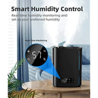 BREEZOME 6L Humidifiers MG07JS for Bedroom Large Room & Essential Oil Diffuser, Ultrasonic Top Fill Cool Mist Humidifiers for Baby, Plants, Nursery Last up to 60 Hours, Smart Humidistat Control, Quiet, Black
