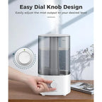 BREEZOME 4L Humidifiers MG03JS for Bedroom, Top Fill Cool Mist Ultrasonic Humidifiers for Baby, Plants, Nursery, Humidifiers for Large Room Last up to 50 Hours