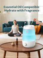 BREEZOME 2.5L Humidifier for Bedroom, 250ml/h Cool Mist, 25-Hour Runtime, Essential Oil Diffuser, Auto Shut-Off & 25dB Ultra-Quiet Operation, Perfect for Nurseries, Indoor Plants & Home