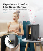 BREEZOME 6L Cool Mist Humidifier for Bedroom, Top Fill Ultrasonic Humidifier with Humidistat, Essential Oil Diffuser, Night Light & 60H Runtime, Quiet Large Room Humidifier for Home, Office & Plants