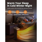 BREEZOME Space Heater, MG18QN 1500W Fast Heating Heater for Indoor Use, Ceramic Electric Heater for Home with Thermostat, 90° Oscillating Portable Heater with Remote Black