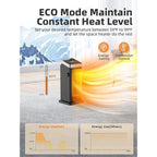 BREEZOME Space Heater, MG18QN 1500W Fast Heating Heater for Indoor Use, Ceramic Electric Heater for Home with Thermostat, 90° Oscillating Portable Heater with Remote Black