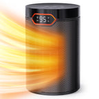 BREEZOME Space Heater, Portable Electric Heaters for Indoor Use with Thermostat & 24H Timer, 1500W PTC Ceramic Quiet Fast Heating Desk Heater, Safety Room Heaters for Home Bedroom Office