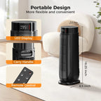 BREEZOME Space Heaters for Indoor Use, 1500W Electric Heater with Thermostat, 24H Timer, 90° Oscillating, Quiet Portable PTC Ceramic Heater with Remote, Fast Safety Heat for Home Bedroom