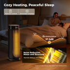 BREEZOME Space Heaters for Indoor Use, 1500W Electric Heater with Thermostat, 24H Timer, 90° Oscillating, Quiet Portable PTC Ceramic Heater with Remote, Fast Safety Heat for Home Bedroom