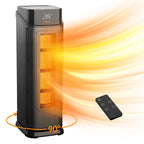 BREEZOME Space Heater Indoor, 1500W PTC Portable Electric Heaters for Home with Thermostat & 90° Oscillating, 24H Timer, Quiet Safety Ceramic Tower Heater with Remote for Bedroom Office